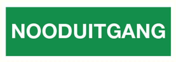 Afbeeldingen van Pikt-o-norm Pictogram nooduitgang tekst