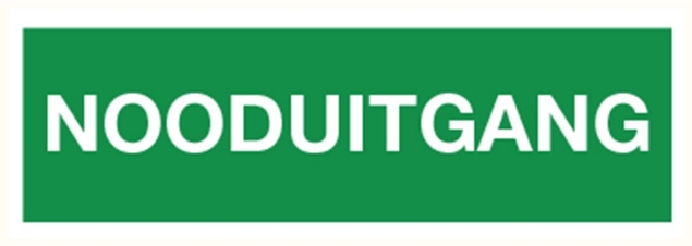 Afbeeldingen van Pikt-o-norm Pictogram nooduitgang tekst