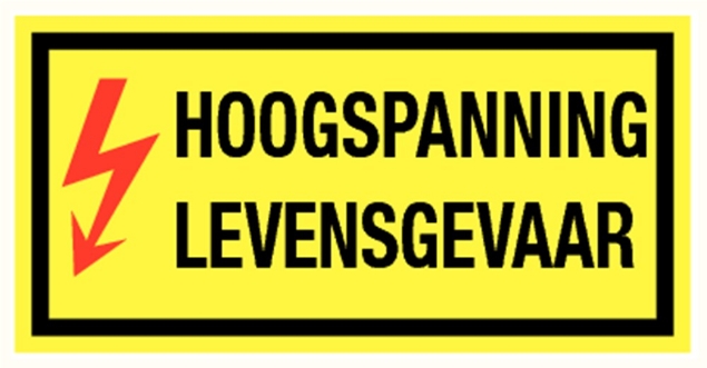 Afbeeldingen van Pikt-o-norm Tekstbord hoogspanning levensgevaar