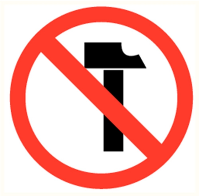 Afbeeldingen van Pikt-o-norm Pictogram hamer verboden