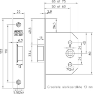 Afbeeldingen van NEMEF_YALE Loopslot 55