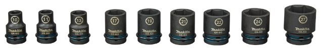 Afbeeldingen van Makita Krachtdopset IMPBL 1/2 9-dlg E-16617