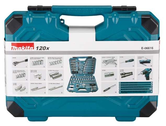 Afbeeldingen van Makita Handgereedschapset 120 delig E-06616