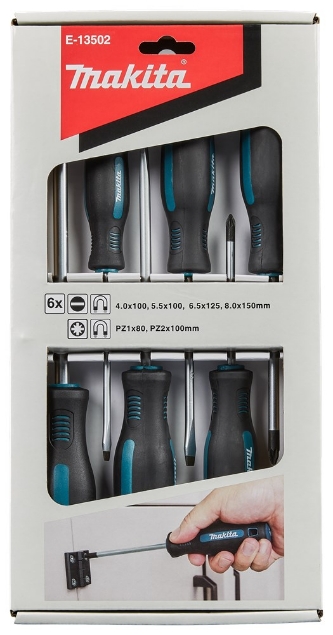 Afbeeldingen van Makita Schrdraaierset 6-dlg B PZ/SL E-13502