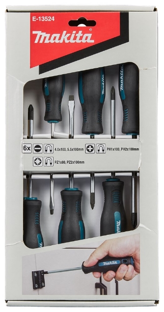 Afbeeldingen van Makita Schrdraaierset 6-dlg PH/PZ/SL E-13524
