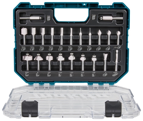 Afbeeldingen van Makita Freesset 8mm 22-delig kant D-74778