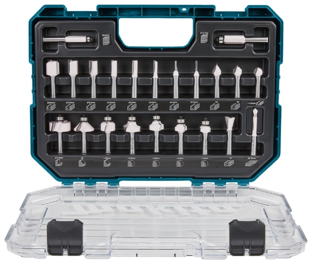Afbeeldingen van Makita Freesset 8mm 22-delig kant D-74778