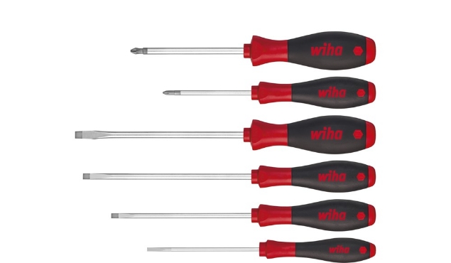 Afbeeldingen van Wiha Schroevendraaierset SoftFinish sleufkop, Phillips 6-delig 302