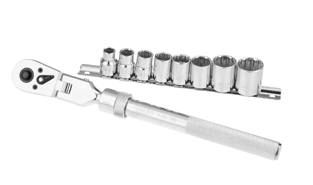 Afbeeldingen van STANLEY 1/4" Uitschuifbare Ratelsleutel (9 delige Set) 0-94-609