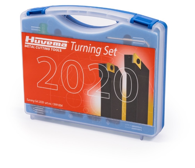 Afbeeldingen van Huvema Draaibeitelset voor staal inclusief wisselplaatjes 20x20 Turning Set-2020 Box-9