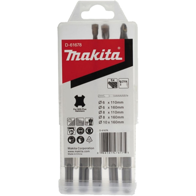 Afbeeldingen van Makita SDS boorset 5dl 6/8/10 D-61678