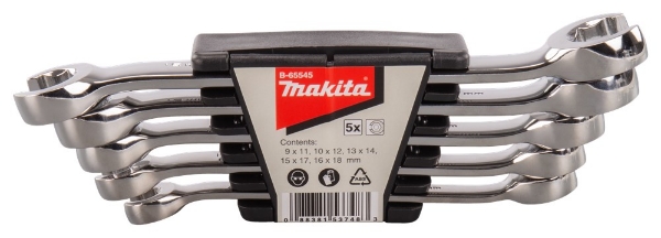 Afbeeldingen van Makita Ringsleutelset 5dlg open B-65545