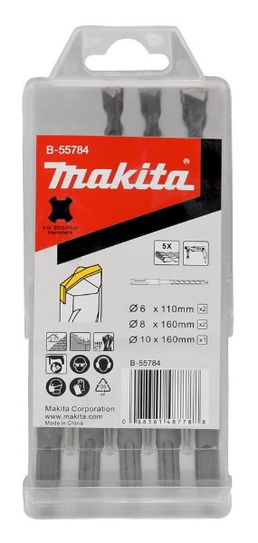 Afbeeldingen van Makita Borenset 5-Delig Sds-Plus B-55784