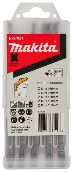 Afbeeldingen van Makita SDS Borens 5/5,5/6/6,5/8x160 B-57021