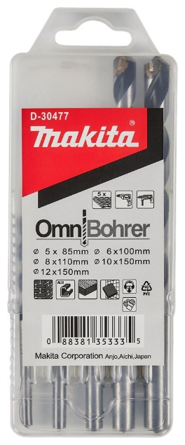 Afbeeldingen van Makita Multiboorset 5/6/8/10/12mm D-30477