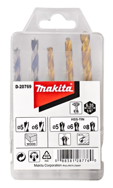 Afbeeldingen van Makita Borenset 1/4 Vorm E D-20769